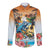 Cayman Islands Long Sleeve Button Shirt Iguanas And Parrot Hisbius Flower - Wonder Print Shop