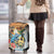 Cayman Islands Luggage Cover Iguanas And Parrot Hisbius Flower - Wonder Print Shop