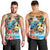 Cayman Islands Men Tank Top Iguanas And Parrot Hisbius Flower - Wonder Print Shop
