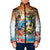Cayman Islands Padded Jacket Iguanas And Parrot Hisbius Flower - Wonder Print Shop