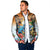 Cayman Islands Padded Jacket Iguanas And Parrot Hisbius Flower - Wonder Print Shop