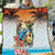 Cayman Islands Quilt Iguanas And Parrot Hisbius Flower - Wonder Print Shop