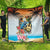 Cayman Islands Quilt Iguanas And Parrot Hisbius Flower - Wonder Print Shop