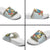 Cayman Islands Slide Sandals Iguanas And Parrot Hisbius Flower - Wonder Print Shop