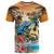 Cayman Islands T Shirt Iguanas And Parrot Hisbius Flower - Wonder Print Shop