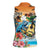 Cayman Islands Women Sleeveless Polo Shirt Iguanas And Parrot Hisbius Flower - Wonder Print Shop