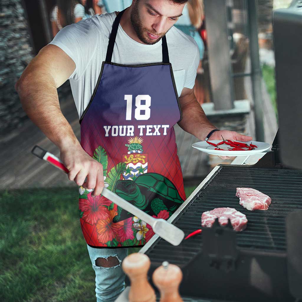 Custom Cayman Islands Apron Green Turtle Sporty Style - Wonder Print Shop