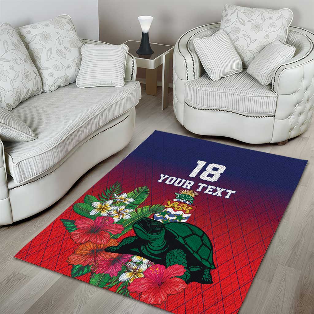 Custom Cayman Islands Area Rug Green Turtle Sporty Style - Wonder Print Shop