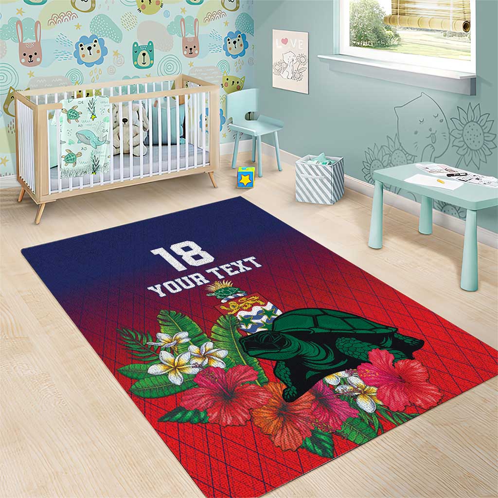 Custom Cayman Islands Area Rug Green Turtle Sporty Style - Wonder Print Shop