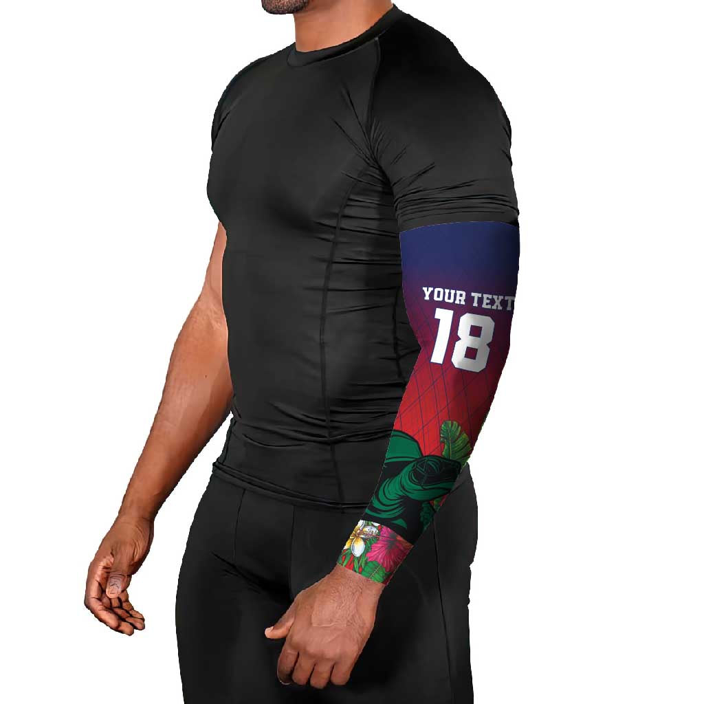 Custom Cayman Islands Arm Sleeves Green Turtle Sporty Style - Wonder Print Shop