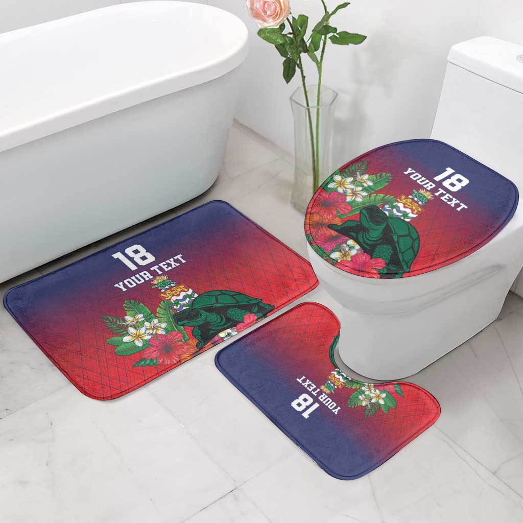 Custom Cayman Islands Bathroom Set Green Turtle Sporty Style - Wonder Print Shop