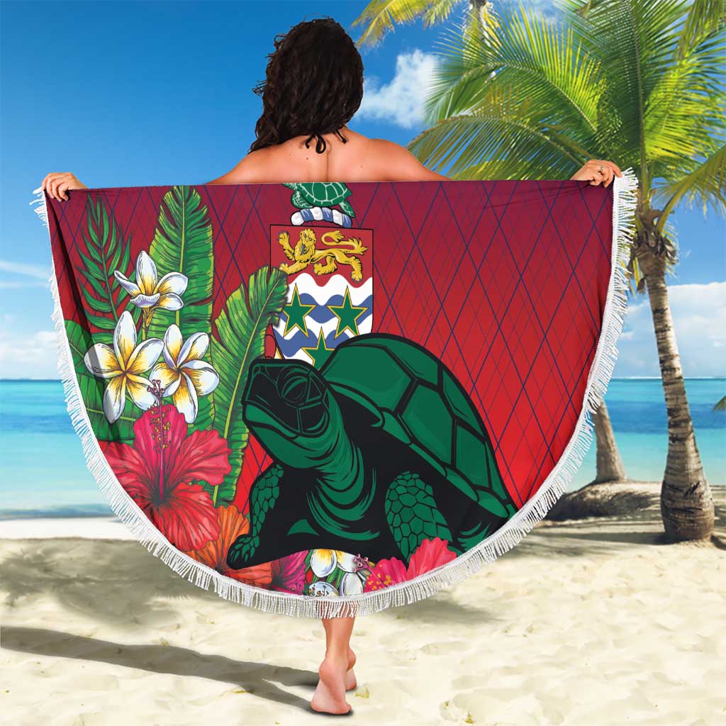 Custom Cayman Islands Beach Blanket Green Turtle Sporty Style - Wonder Print Shop