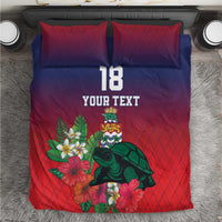 Custom Cayman Islands Bedding Set Green Turtle Sporty Style - Wonder Print Shop