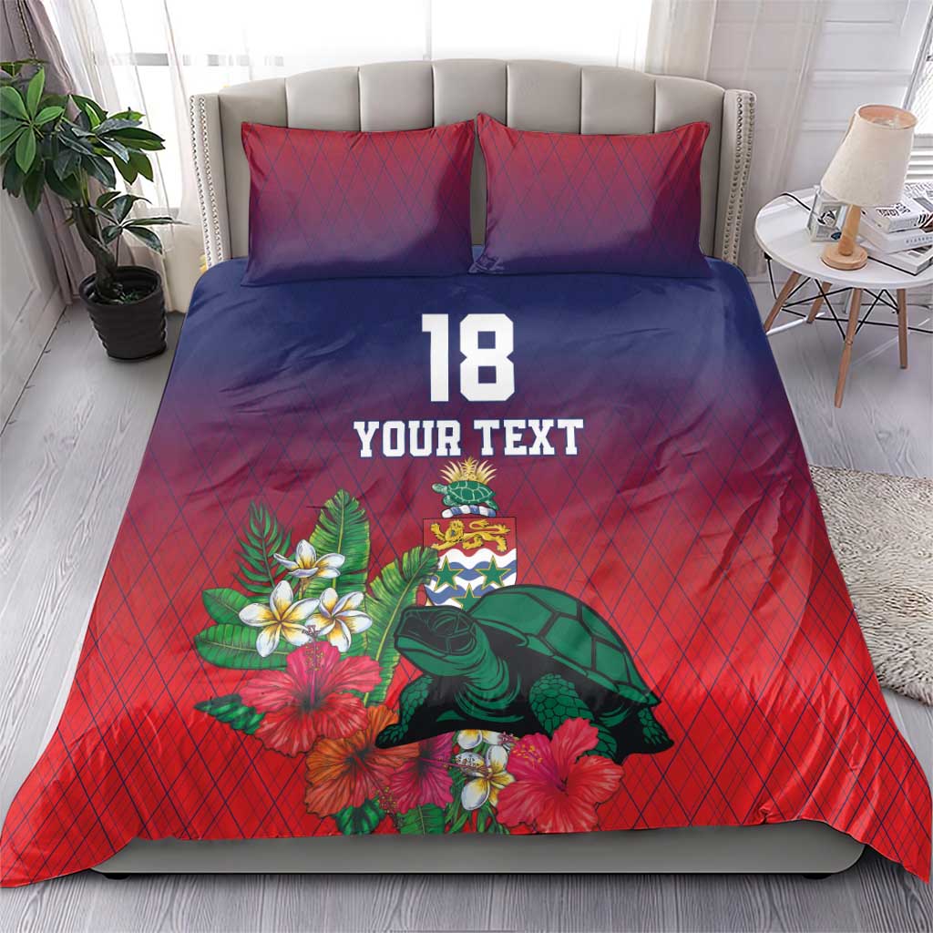 Custom Cayman Islands Bedding Set Green Turtle Sporty Style - Wonder Print Shop