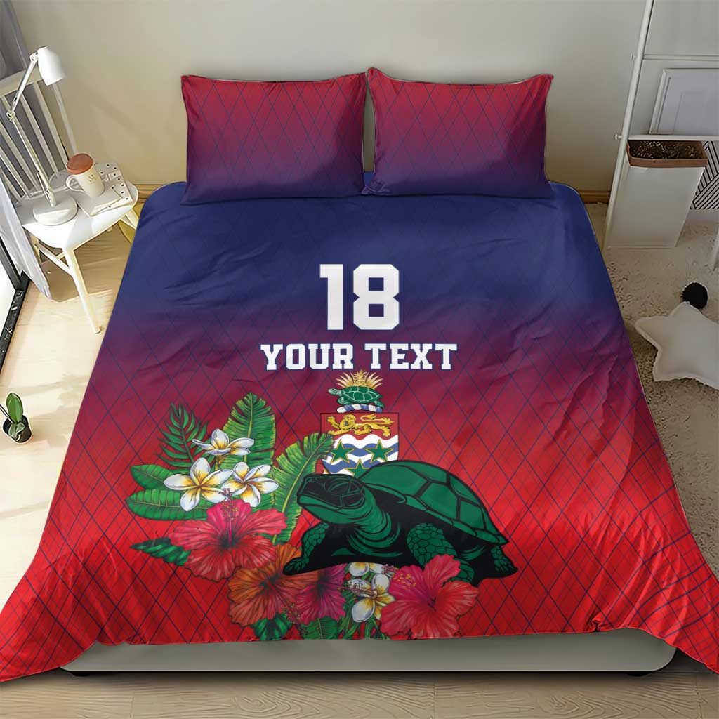 Custom Cayman Islands Bedding Set Green Turtle Sporty Style - Wonder Print Shop