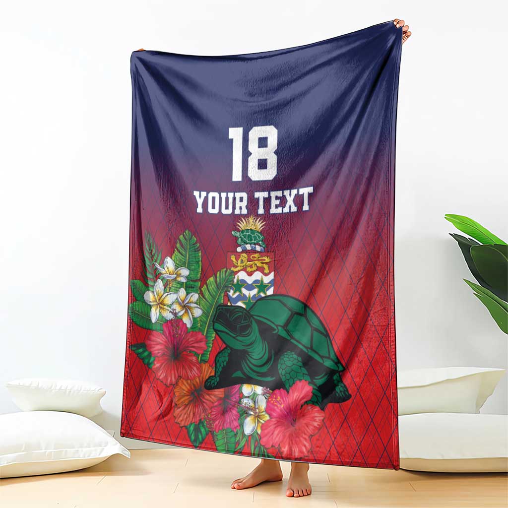 Custom Cayman Islands Blanket Green Turtle Sporty Style - Wonder Print Shop