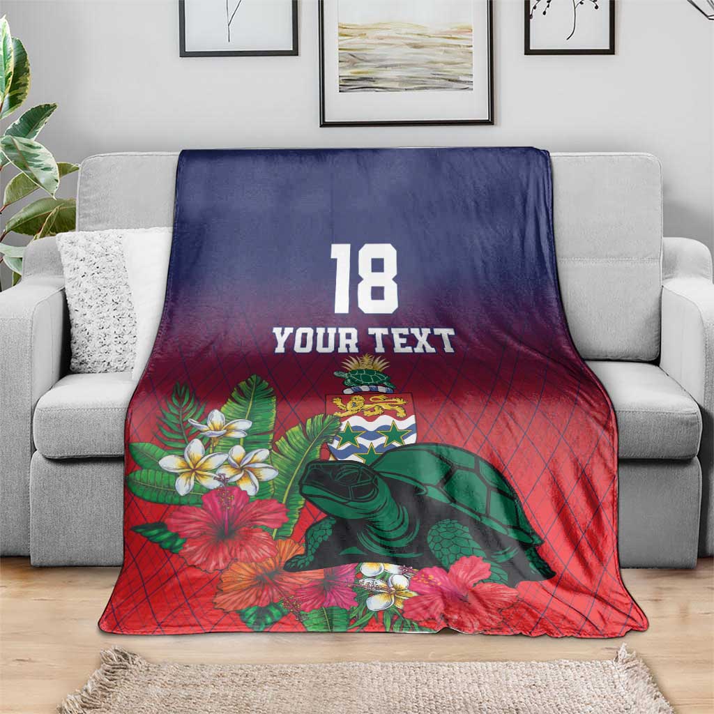 Custom Cayman Islands Blanket Green Turtle Sporty Style - Wonder Print Shop