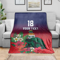 Custom Cayman Islands Blanket Green Turtle Sporty Style - Wonder Print Shop