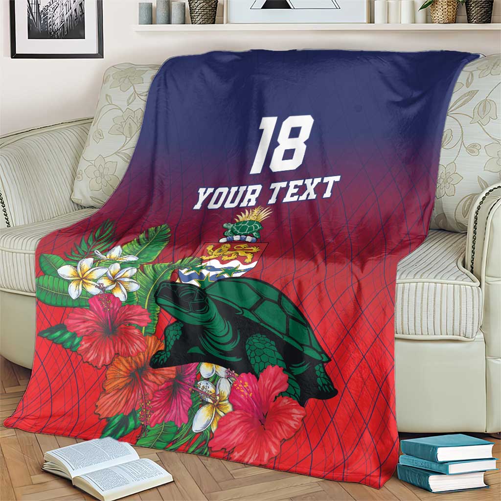 Custom Cayman Islands Blanket Green Turtle Sporty Style - Wonder Print Shop