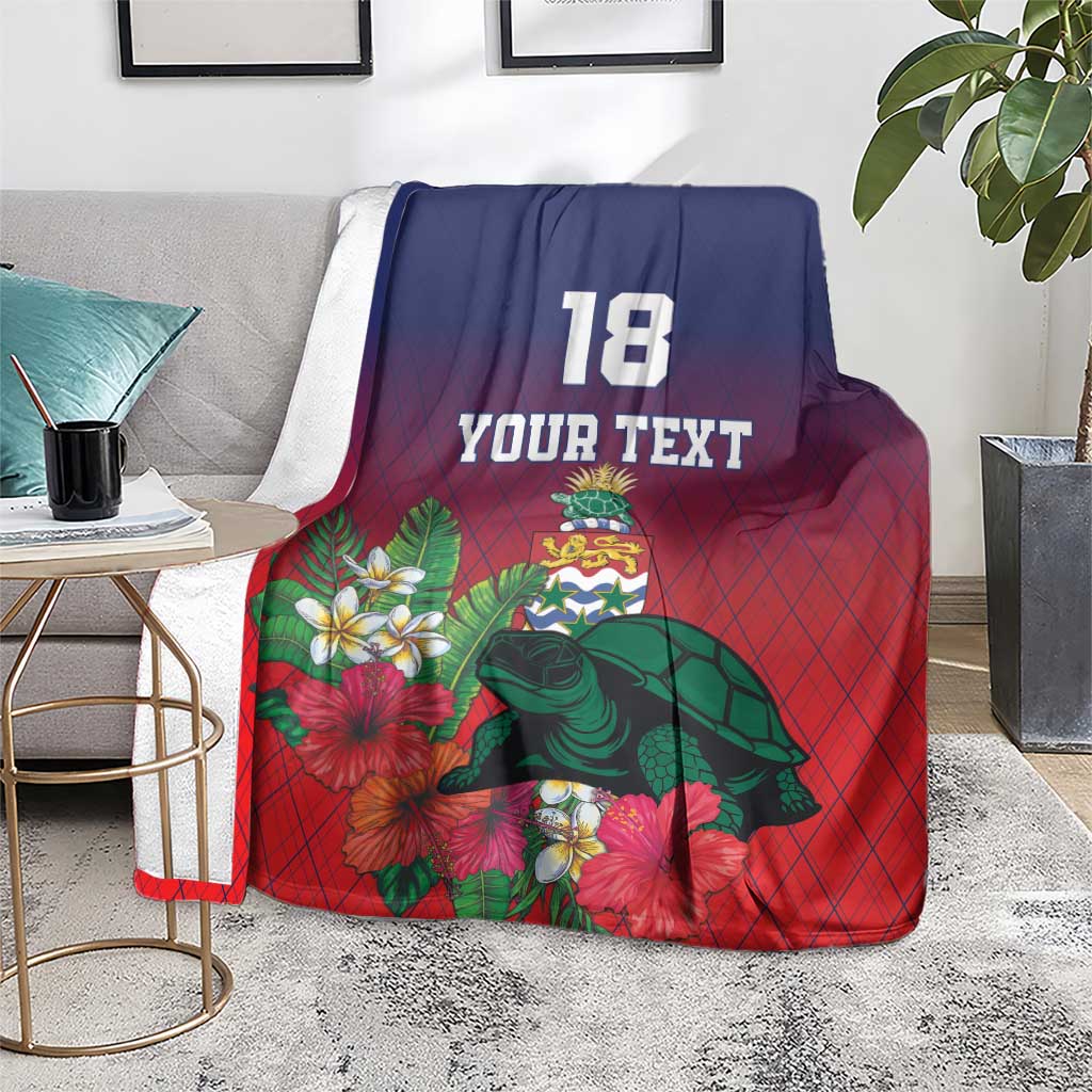Custom Cayman Islands Blanket Green Turtle Sporty Style - Wonder Print Shop