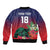 Custom Cayman Islands Bomber Jacket Green Turtle Sporty Style - Wonder Print Shop