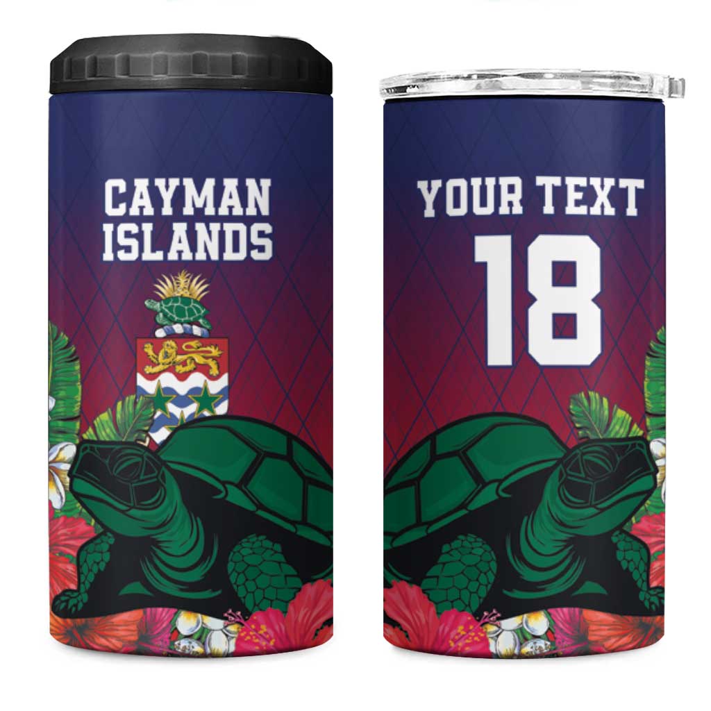 Custom Cayman Islands 4 in 1 Can Cooler Tumbler Green Turtle Sporty Style - Wonder Print Shop