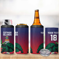 Custom Cayman Islands 4 in 1 Can Cooler Tumbler Green Turtle Sporty Style - Wonder Print Shop