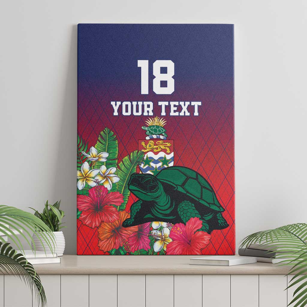 Custom Cayman Islands Canvas Wall Art Green Turtle Sporty Style - Wonder Print Shop