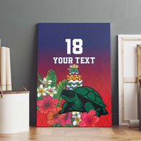 Custom Cayman Islands Canvas Wall Art Green Turtle Sporty Style - Wonder Print Shop