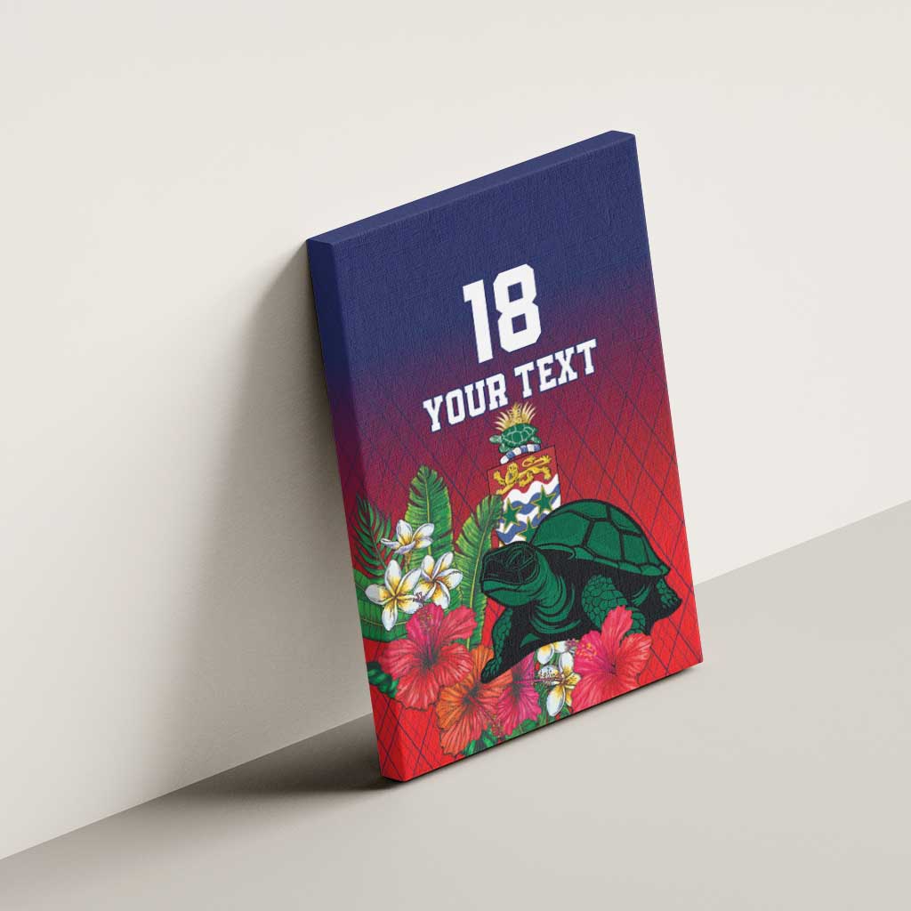 Custom Cayman Islands Canvas Wall Art Green Turtle Sporty Style - Wonder Print Shop