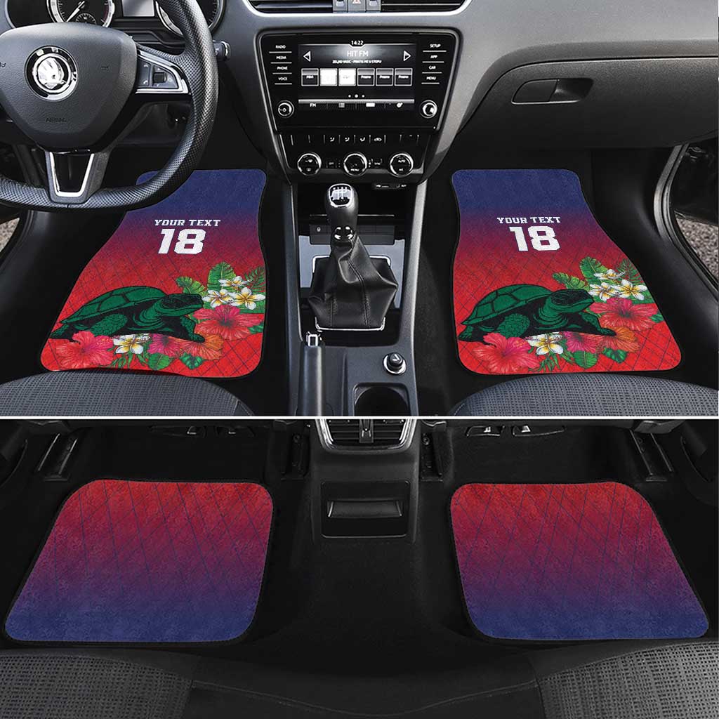 Custom Cayman Islands Car Mats Green Turtle Sporty Style - Wonder Print Shop