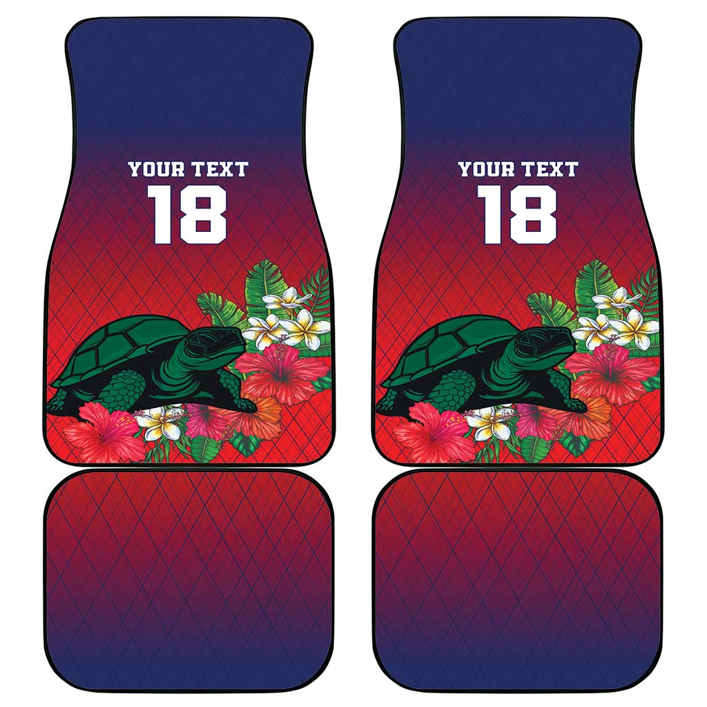 Custom Cayman Islands Car Mats Green Turtle Sporty Style - Wonder Print Shop