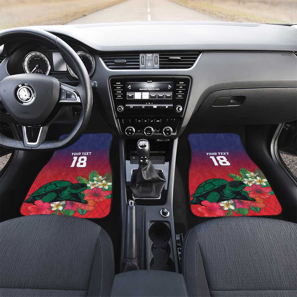 Custom Cayman Islands Car Mats Green Turtle Sporty Style - Wonder Print Shop