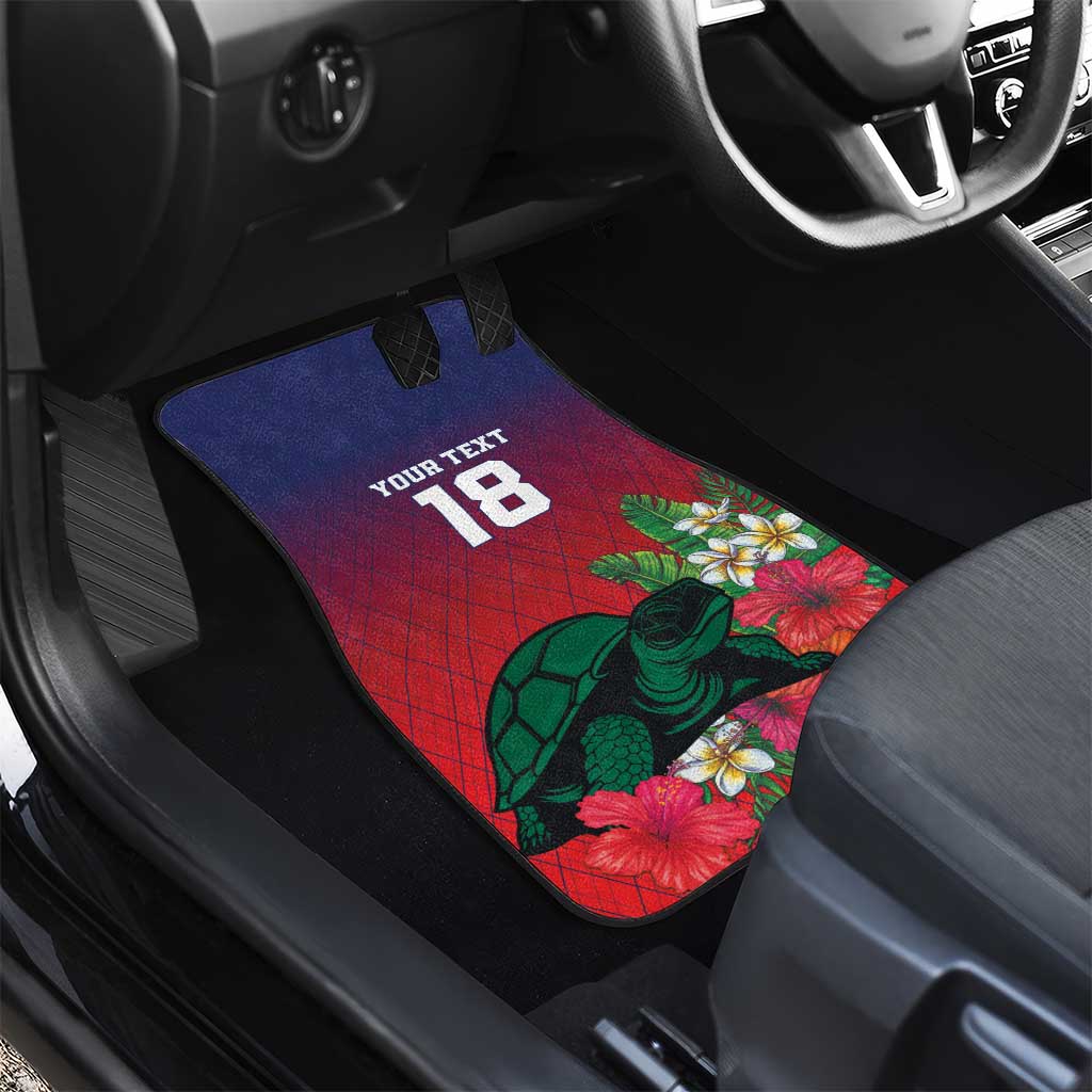 Custom Cayman Islands Car Mats Green Turtle Sporty Style - Wonder Print Shop