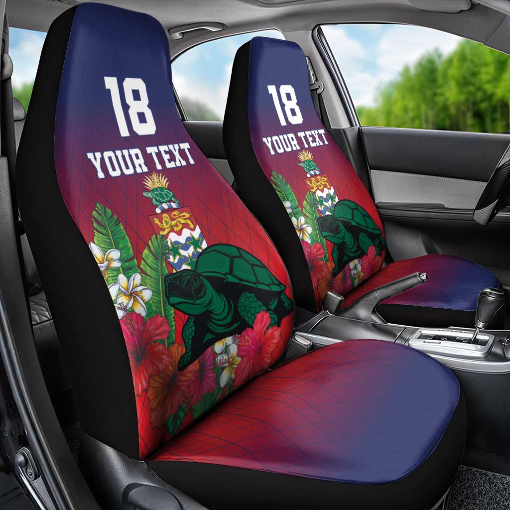 Custom Cayman Islands Car Seat Cover Green Turtle Sporty Style - Wonder Print Shop