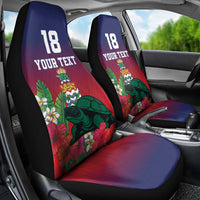Custom Cayman Islands Car Seat Cover Green Turtle Sporty Style - Wonder Print Shop