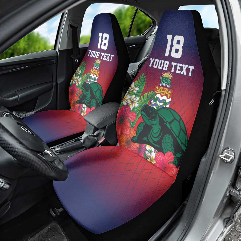 Custom Cayman Islands Car Seat Cover Green Turtle Sporty Style - Wonder Print Shop
