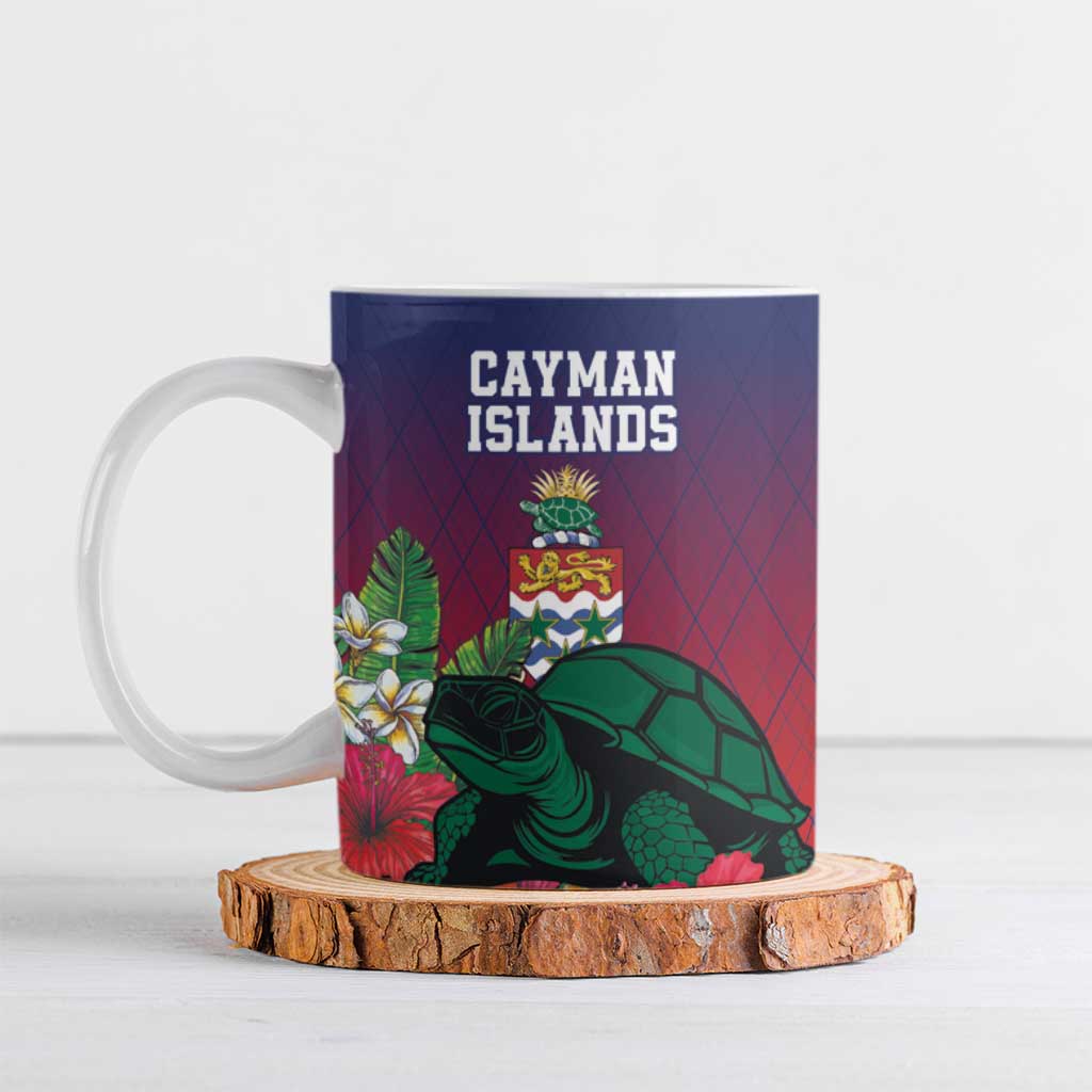 Custom Cayman Islands Ceramic Mug Green Turtle Sporty Style - Wonder Print Shop