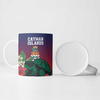 Custom Cayman Islands Ceramic Mug Green Turtle Sporty Style - Wonder Print Shop