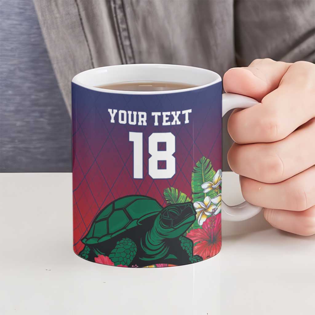 Custom Cayman Islands Ceramic Mug Green Turtle Sporty Style - Wonder Print Shop