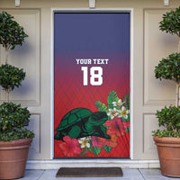 Custom Cayman Islands Door Cover Green Turtle Sporty Style - Wonder Print Shop