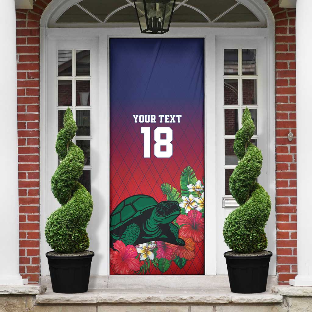 Custom Cayman Islands Door Cover Green Turtle Sporty Style - Wonder Print Shop