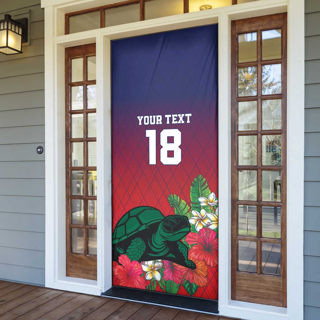 Custom Cayman Islands Door Cover Green Turtle Sporty Style - Wonder Print Shop