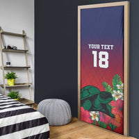 Custom Cayman Islands Door Cover Green Turtle Sporty Style - Wonder Print Shop