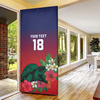 Custom Cayman Islands Door Cover Green Turtle Sporty Style - Wonder Print Shop