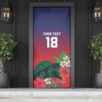 Custom Cayman Islands Door Cover Green Turtle Sporty Style - Wonder Print Shop