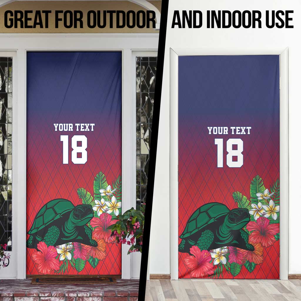 Custom Cayman Islands Door Cover Green Turtle Sporty Style - Wonder Print Shop