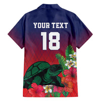 Custom Cayman Islands Family Matching Off The Shoulder Long Sleeve Dress and Hawaiian Shirt Green Turtle Sporty Style - Wonder Print Shop