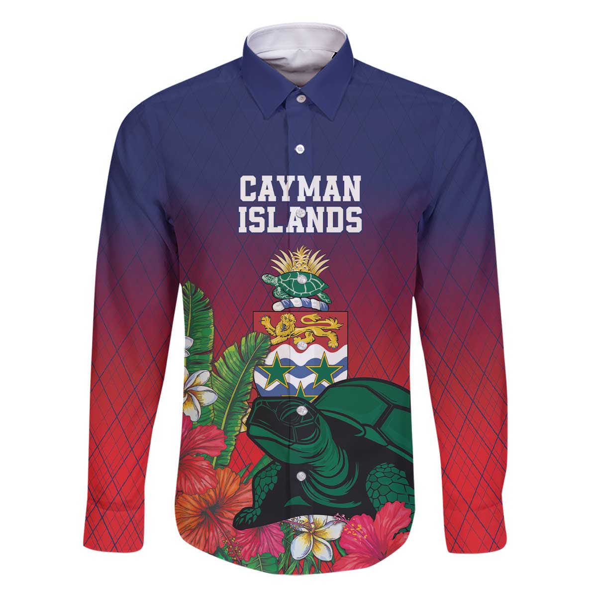 Custom Cayman Islands Family Matching Off The Shoulder Long Sleeve Dress and Hawaiian Shirt Green Turtle Sporty Style - Wonder Print Shop