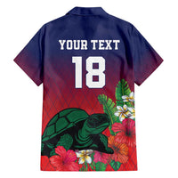 Custom Cayman Islands Family Matching Off Shoulder Maxi Dress and Hawaiian Shirt Green Turtle Sporty Style - Wonder Print Shop